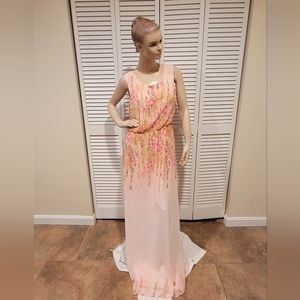 ModCloth Liza Luxe Floral Maxi Dress Sz Medium  Wedding Travel Formal NWT